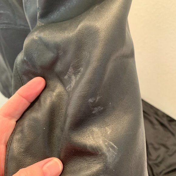 Vintage Winlit soft black leather hooded jacket pre owned size S - Picture 8 of 16